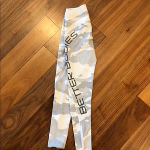Better Bodies White Camo Leggings XS LTD ED